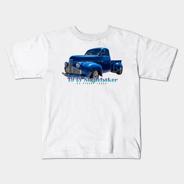 1948 Studebaker M5 Pickup Truck Kids T-Shirt by Gestalt Imagery